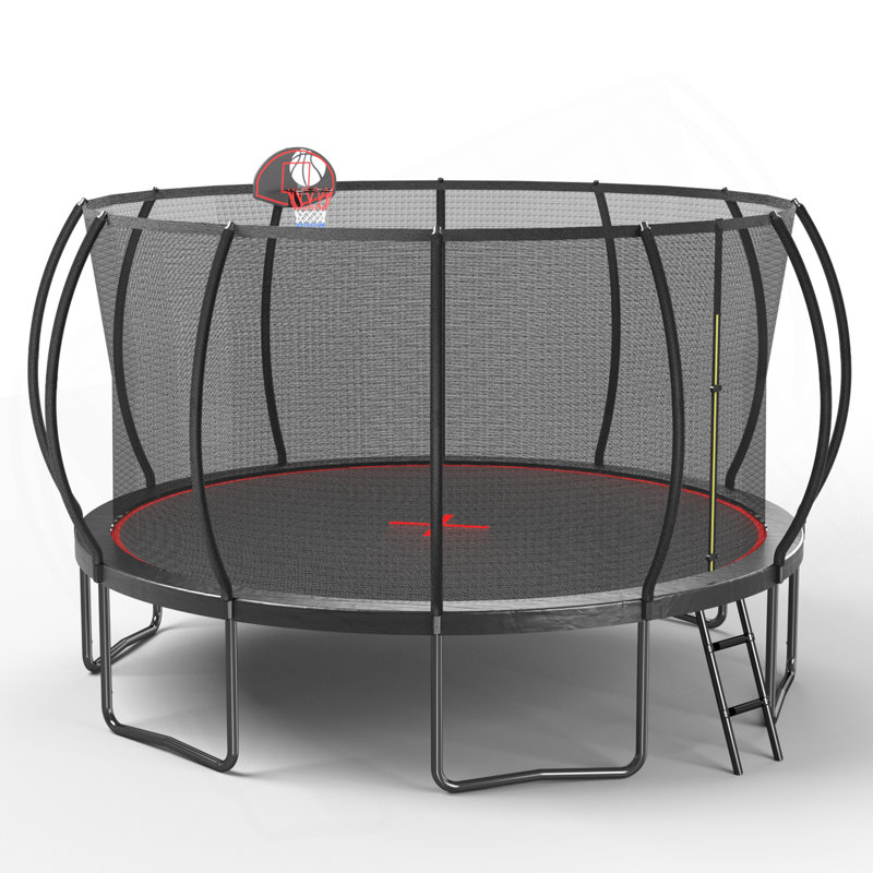 16FT Trampoline Pumpkin- Black Red