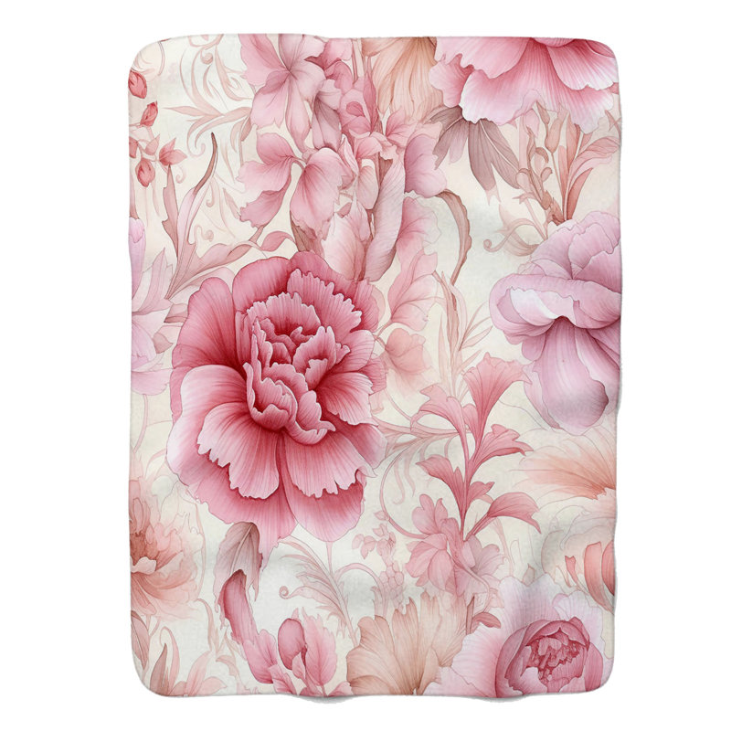 Couverture rose 1 pièce de qualité supérieure, Lit simple