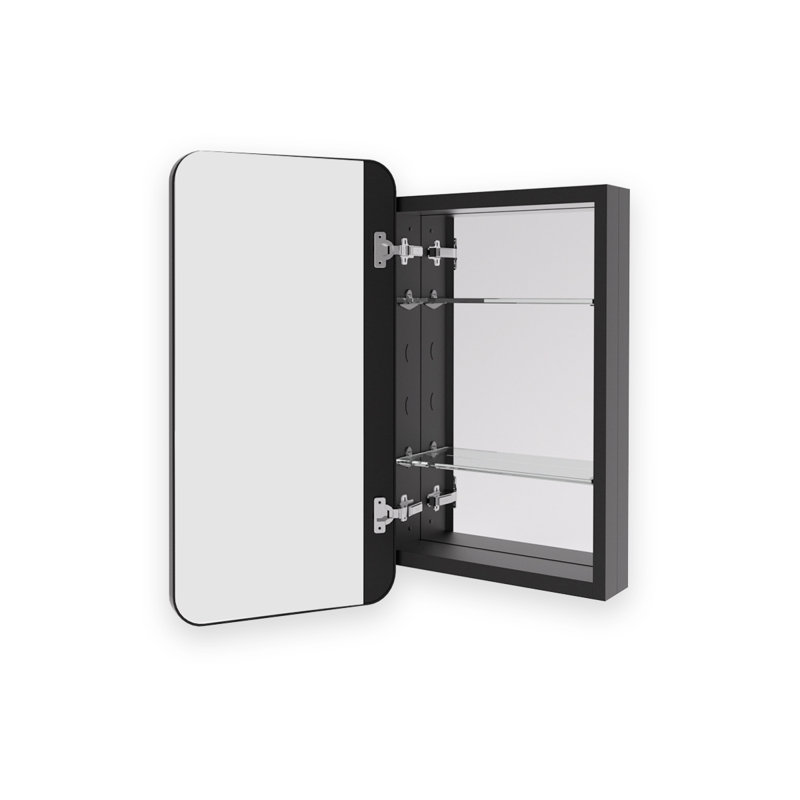 Armoire à pharmacie rectangulaire encastrée / à fixation en surface l 15 po x H 24 po Haddington, H 24 po x l 15 po x P 15 po