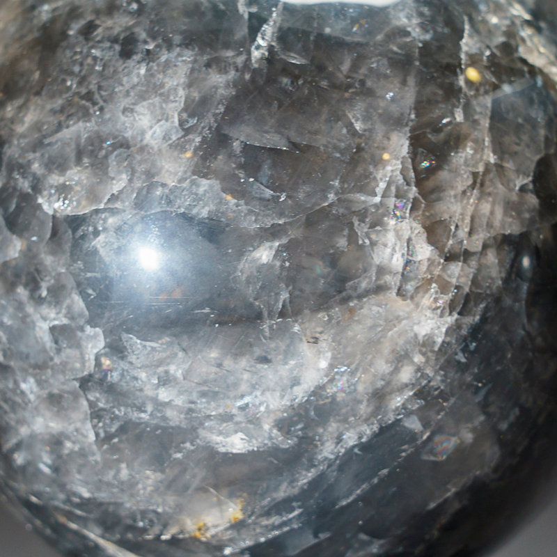 Genuine Polished Blue Quartz Sphere From Brazil (7", 13 lbs)