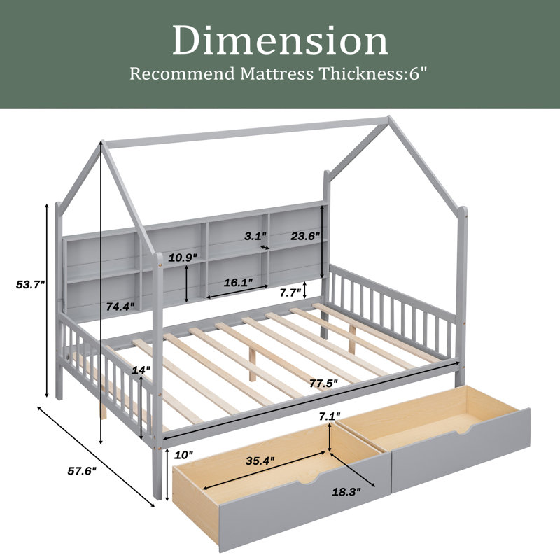 Palaiseur Daybed, Full / Double, Gray