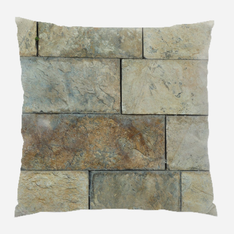Granite Geometric Microsuede Reversible Throw Pillow