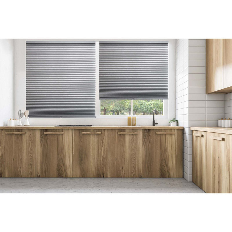 Cordless Blackout Cellular Shade, Grey, 45.5"W x 72"L