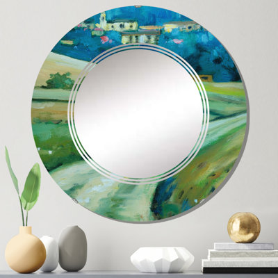 Road In The Countryside - Miroir mural rond