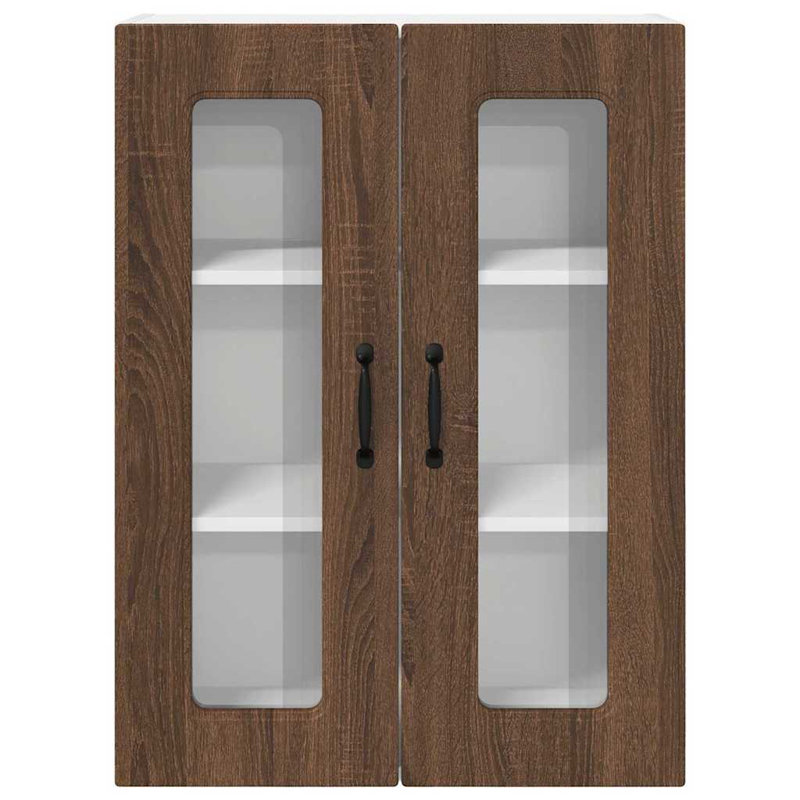 Vidaxl Kitchen Wall Cabinet Sonoma Oak 60 X 31 X 80 Cm Engineered Wood, 80cm H x 60cm W x 31cm D, Brown Oak