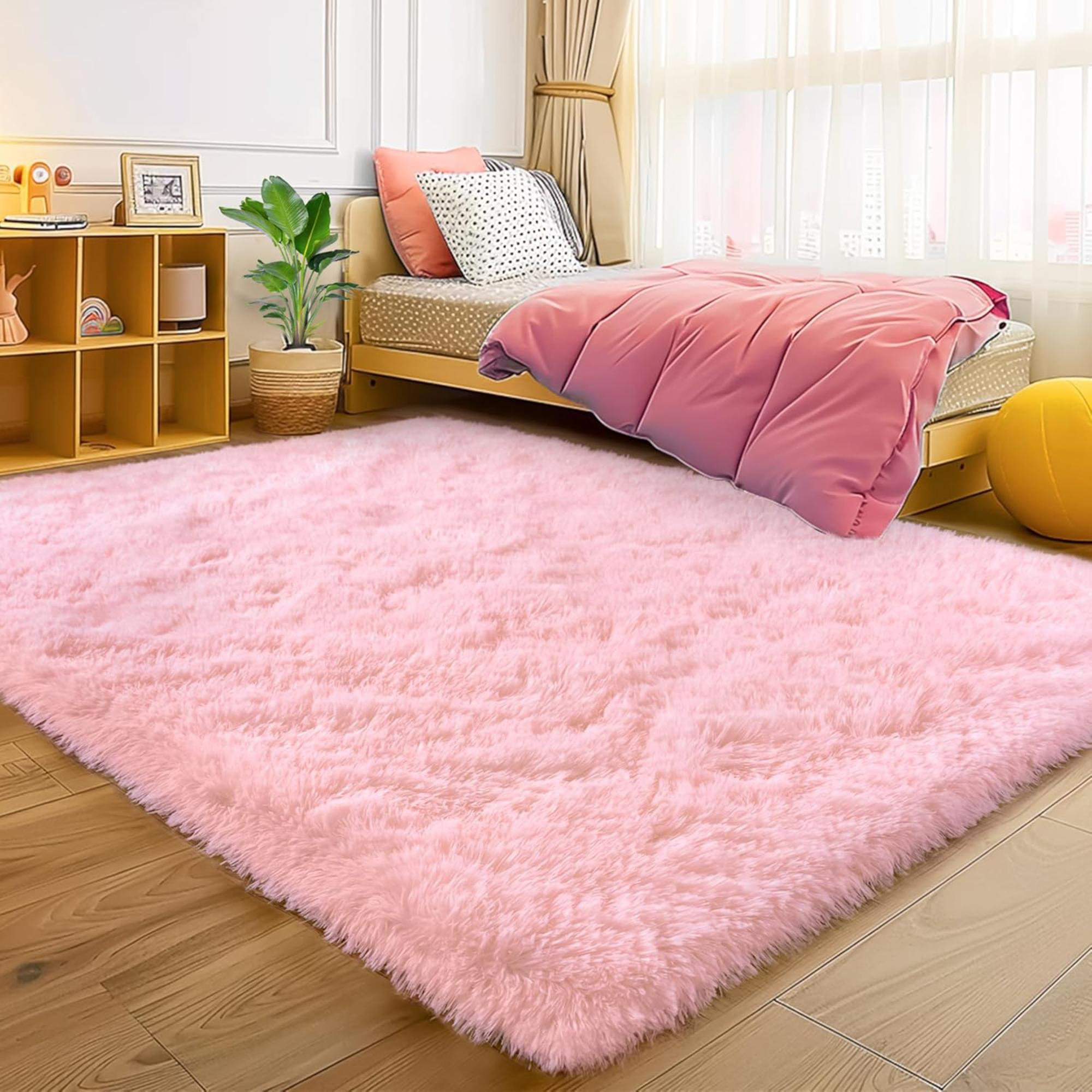Mercer41 Fluffy Area Rug For Bedroom, Soft Fuzzy Plush Shag Rug For ...