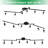45.5'' 6 -Light Swing Arm Track Track Kit with Dimmable and Adjustable Head-53102046
