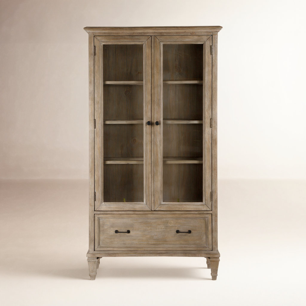 Kerey 40" Pine Bookcase, Dove Tail Gray