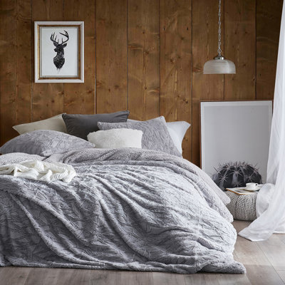 Cracked Glacier Gray Coma Inducer Oversized Comforter Set