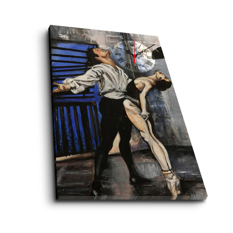 Horloge murale 17,7 po x 27,6 po Elegant 100% toile de suède, cadre 100% bois (épaisseur: 1,2 po) | Décoration élégante pour le salon, la chambre à coucher et le bureau, pièce unique et fonctionnelle