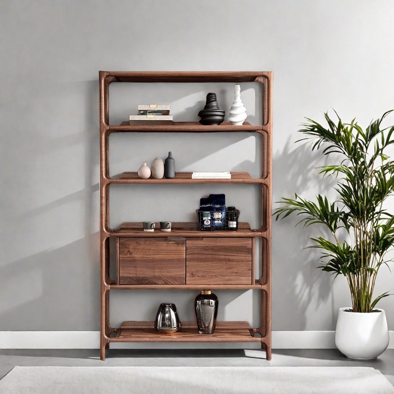 Light luxury style solid wood bookcase