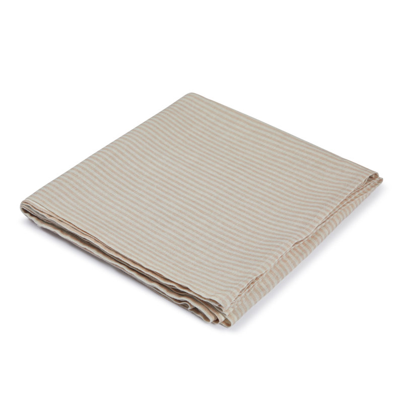 Savannah Stripes Tablecloths, Beige, 62" L x 108" W