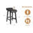 Solid Wood Bar Stools Set of 2, Counter Height Bar Stools with Wide PU Leather Upholstered Seat, Barstools Set with Sturdy Wood Legs-881285889-881285892