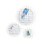 Panneau mural décoratif Talok, 3 pièces, bleu