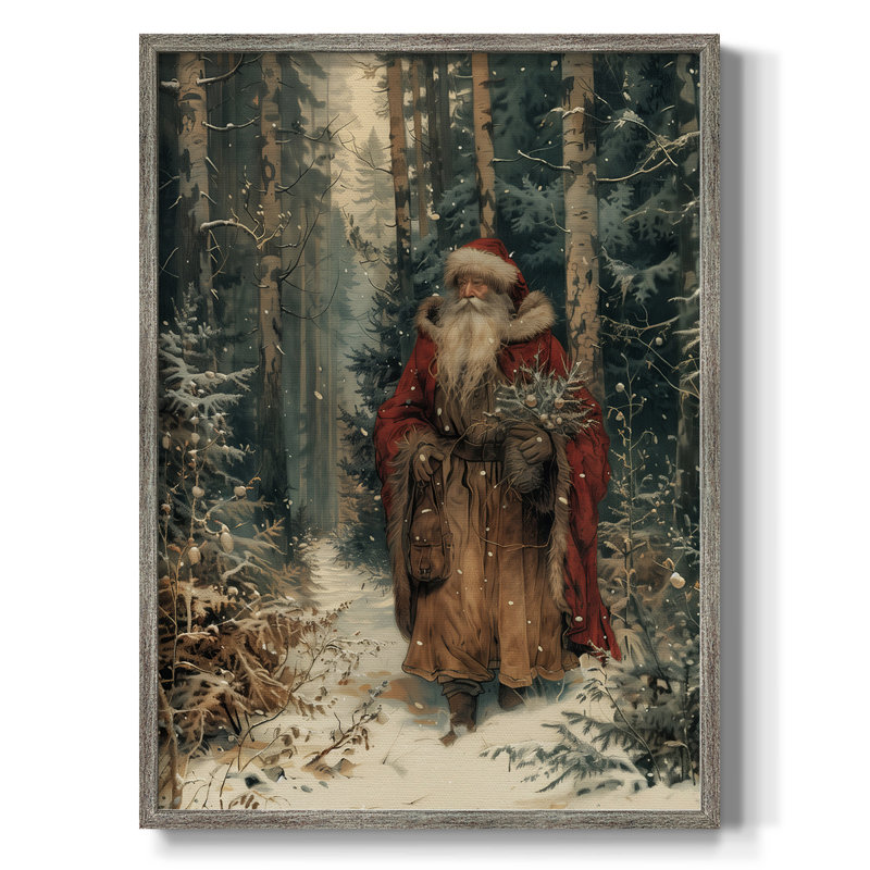 «Christmas Holiday» DCXXX, reproduction d'art encadrée - bois massif, H 11 po x l 9 po