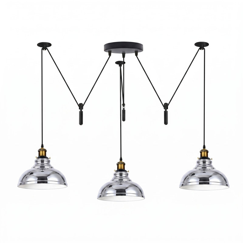 3 - Light Dome Pendant, Chrome