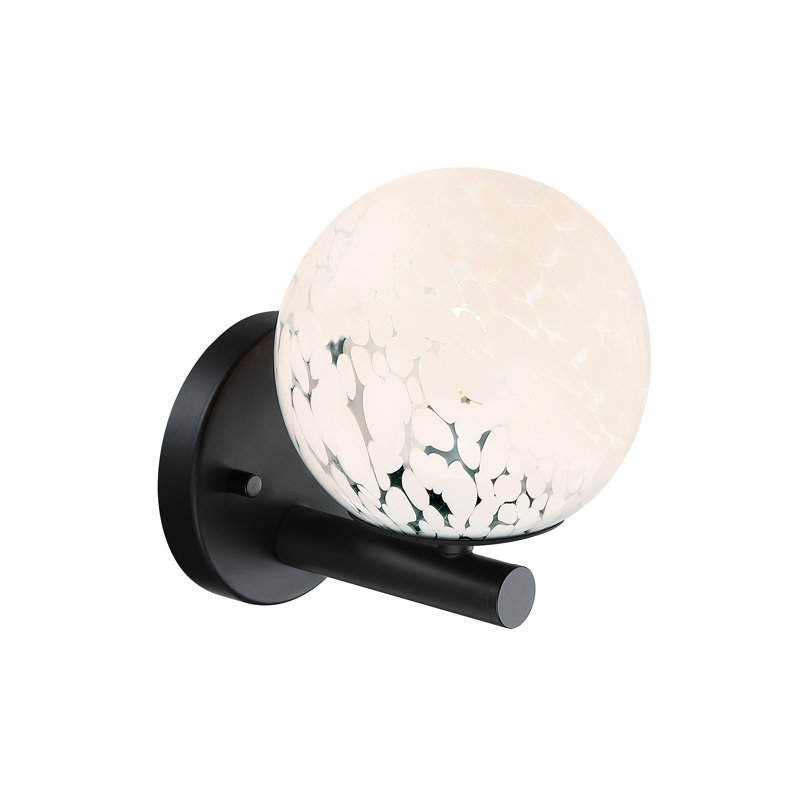 Applique murale en acier Chopin, Noir mat