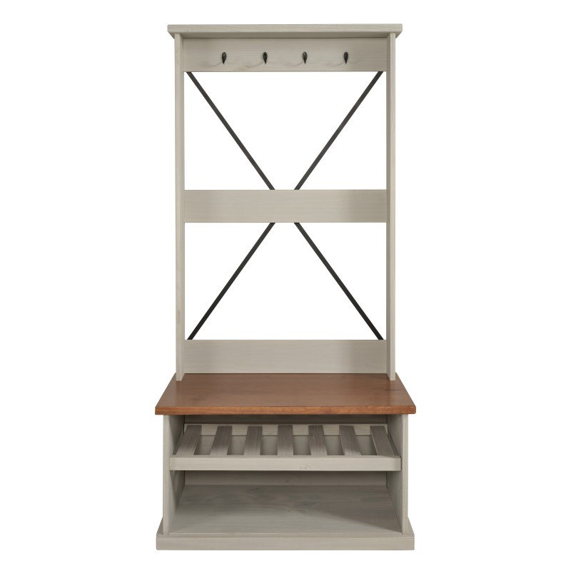 Hall Tree 80cm Wide, Grey