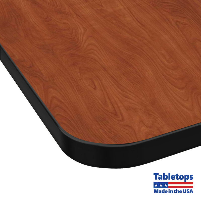 Table d'activité semi-ronde à hauteur réglable Marco Apex Series, Cerisier sauvage, Noir