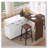 102.3" Kitchen Island with Extendable Dining Table, Kitchen Rolling Island Cart with Trash Storage Cabinet-2118745702