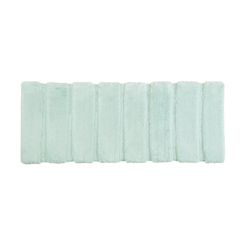 Tufted Pearl Channel Wheat Polyester Bath Rug