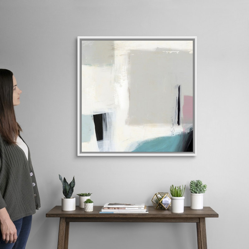 « Soulignement II » par Isabelle Z-impression sur toile, Toile blanche encadrée, H 32 po x l 32 po x P 1,75 po