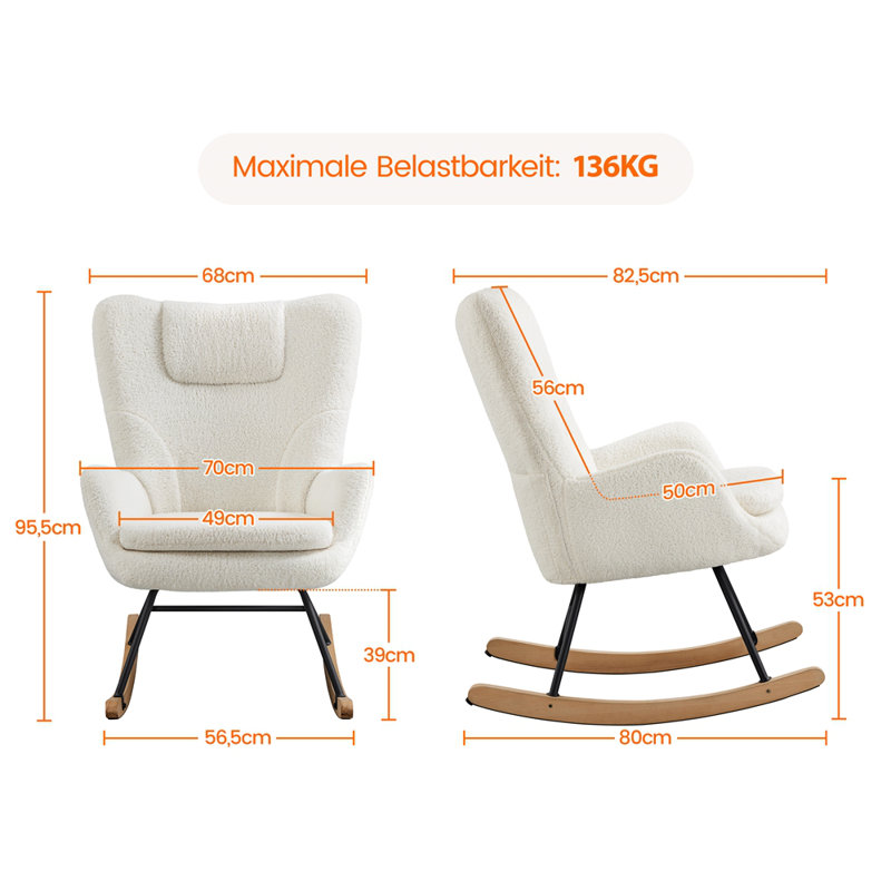 Virginie Upholstered Accent Chair, White