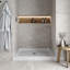 Base de douche 48 po x 36 po Alcove en acrylique blanc brillant avec bonde centrale, bonde incluse-115183593