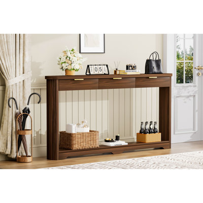 Canapé et console en MDF noyer peu encombrant avec tiroirs de rangement pour les maisons modernes