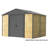 94.9 in. W x 90 in. D Metal Storage Shed