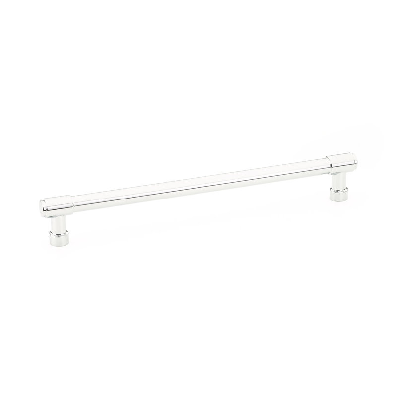 Emtek Jasper Bar Cabinet Pull, Polished Chrome, 8" Center To Center