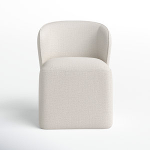 Niha Upholstered Dining Chair with Casters