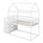 Twin Over Twin House Bunk Bed With Shelves And Drawers-928388525