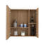 Armoire à pharmacie Sines, quatre tablettes internes, porte simple - pin