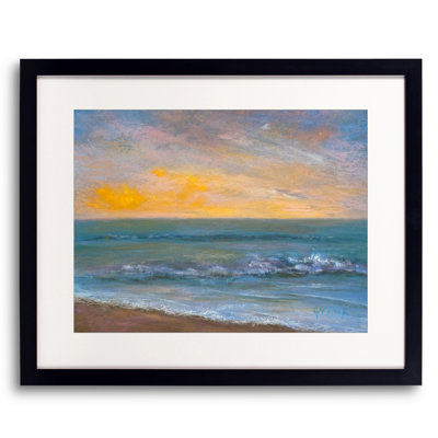 «The Sun Went Down Like Honey» par Dina Gardner - peinture encadrée