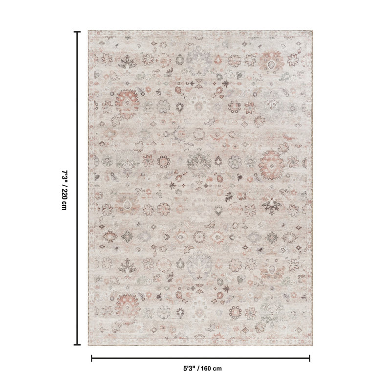 Tapis multicolore à motif spécial, Rectangle 5 pi 3 po x 7 pi 3 po