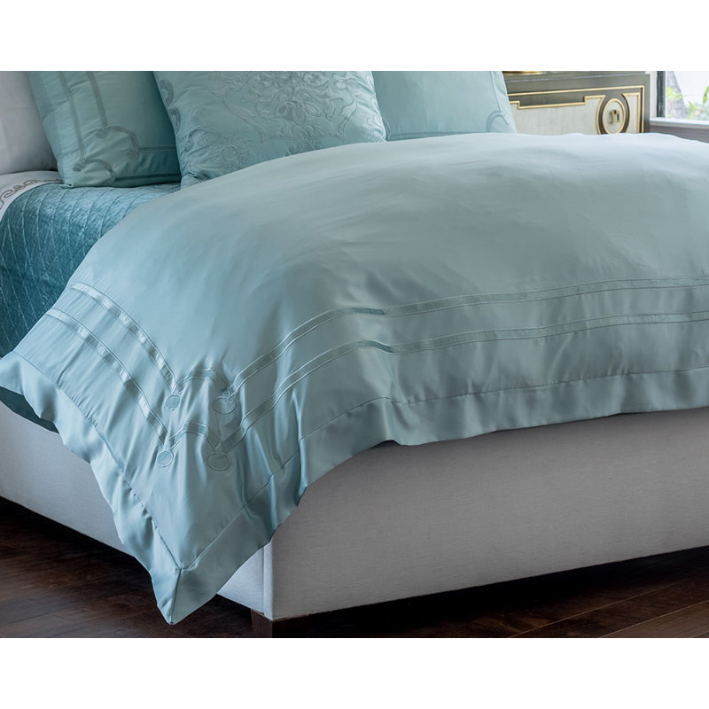 Vendome Velvet Duvet Cover, King, Sea Foam