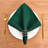 Set of 4 Hunter Green Cloth Napkins 17 x 17 Inches