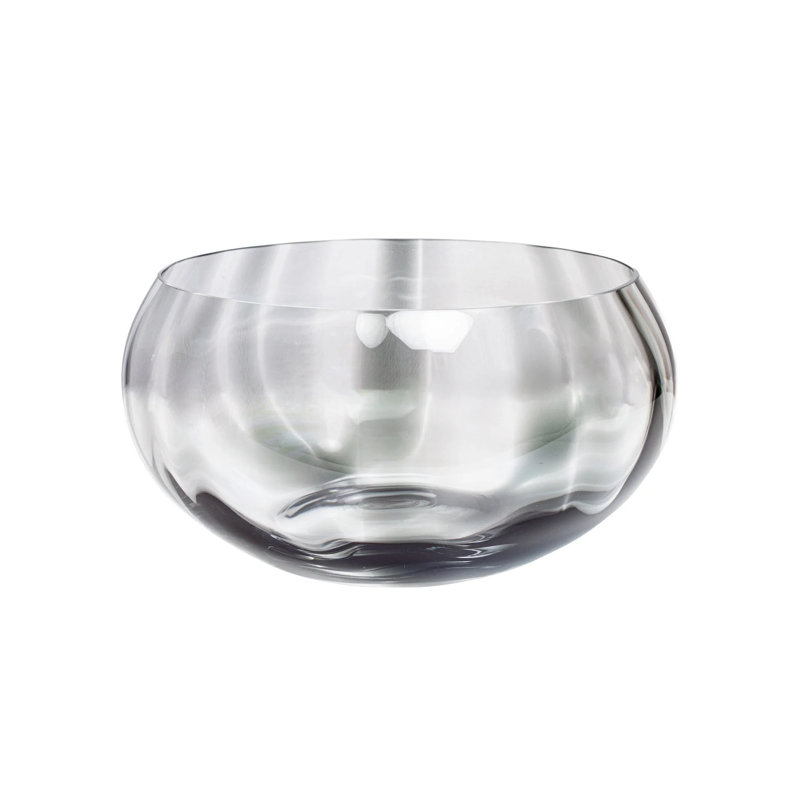 Bolla Glass Decorative Bowl, Gray