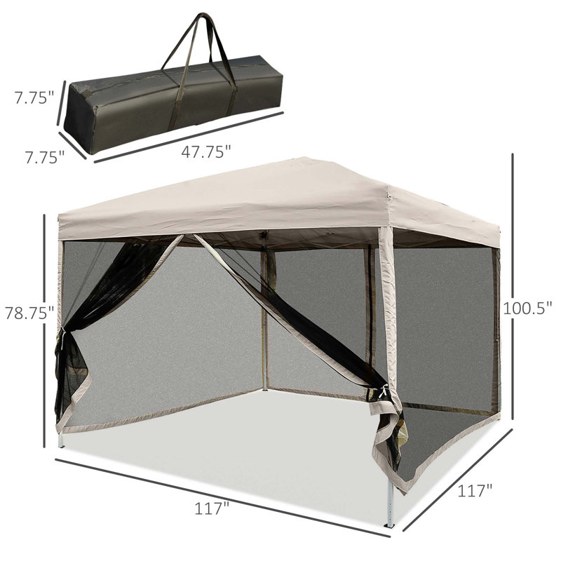 Tente avec auvent 210D Oxford