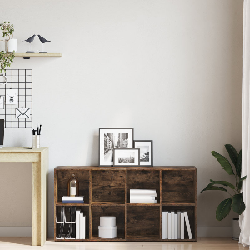 Abelia Bookcase, Smoked Oak, (4 Shelves) 130cmH x 66cmW x 30cmD