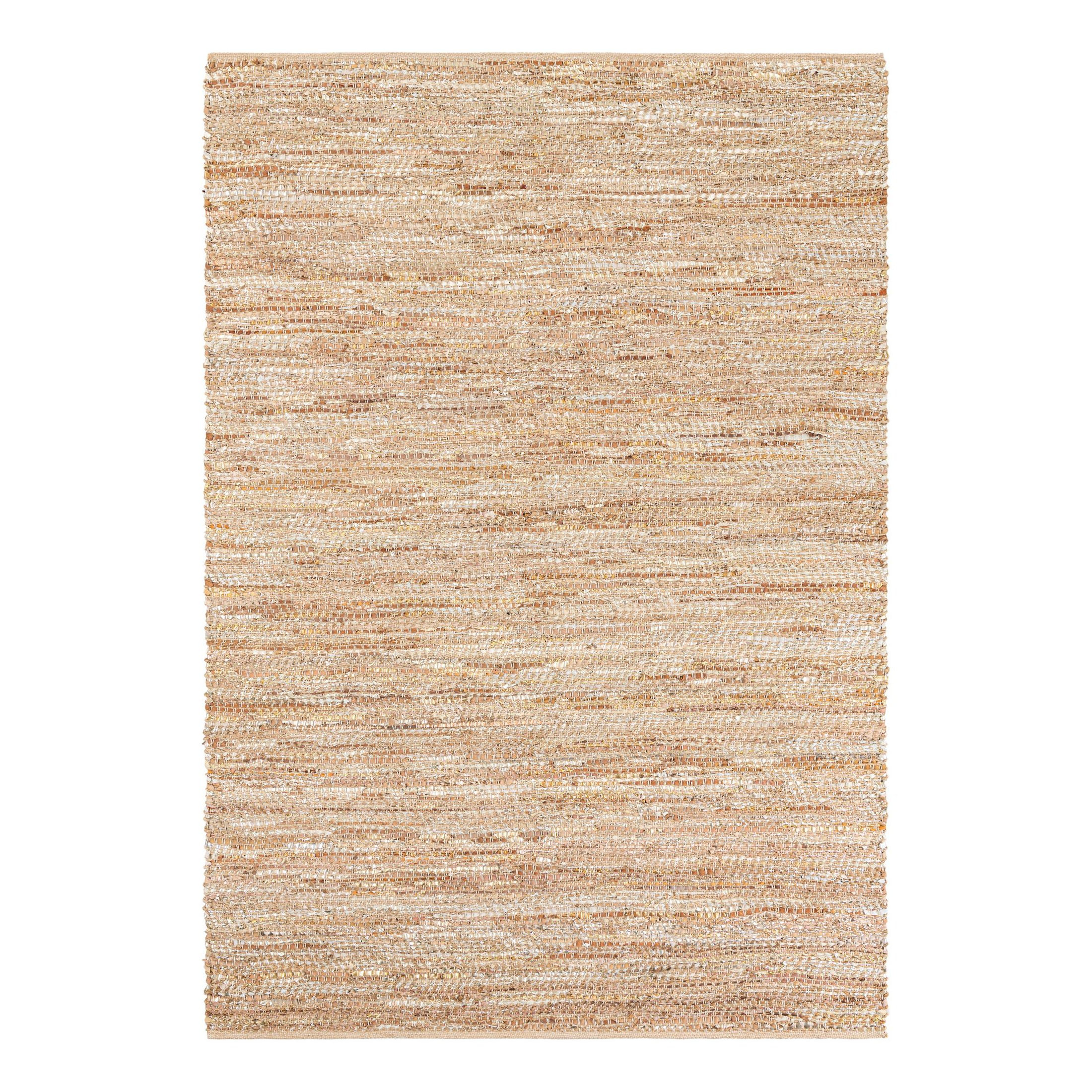 Unique Loom Leather Metallic Jute Unique Bling Hand Braided Beige ...