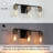 Quiros 3 - Light Dimmable Bathroom Vanity Light Black & Brass
