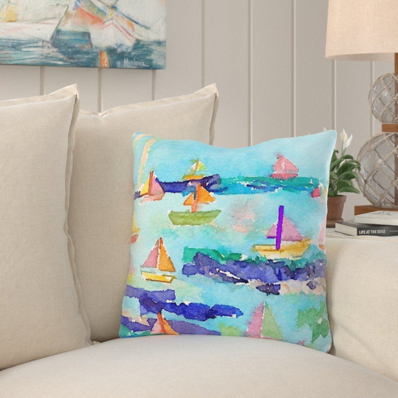 Coussin watercolour Maddox, Microsuède, Intérieur