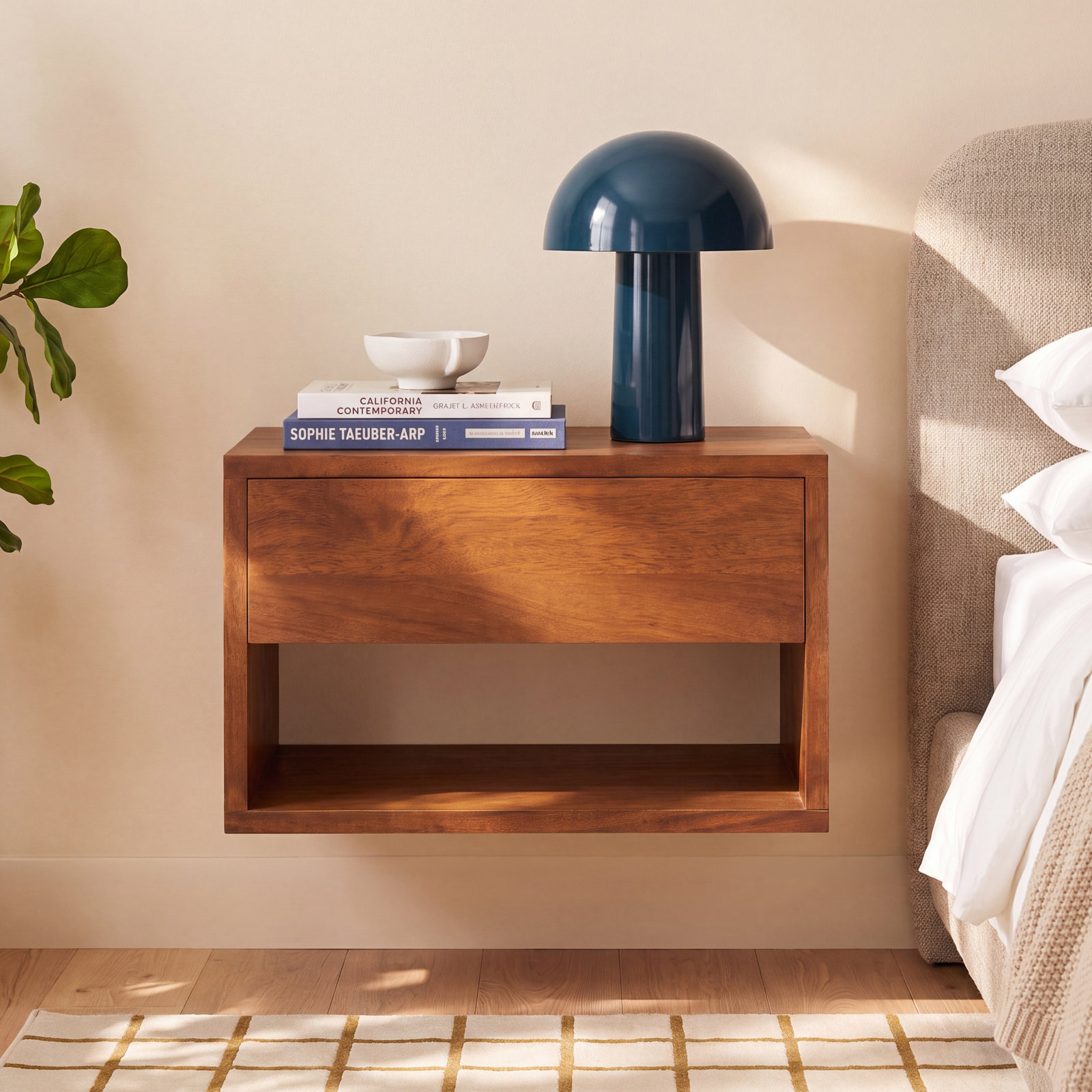 Reni Mango Nightstand, Walnut