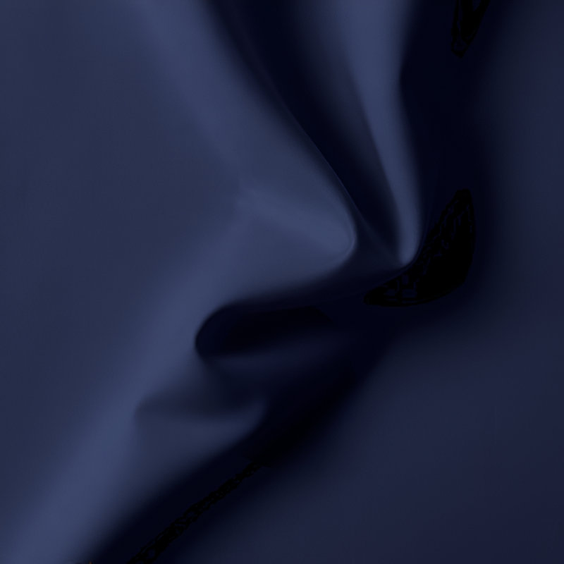 Trina Polyester Blackout Curtain, 167cm Width x 137cm Drop, Navy