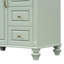Meuble-lavabo autoportant de 76 cm avec lavabo, tiroir rabattable, 3 tiroirs et armoire de rangement, vert