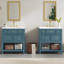 Ensemble de meuble-lavabo 60 po avec lavabo en céramique (séparé), ensemble de meuble-lavabo sur pied simple avec tiroirs, armoire de rangement en bois massif-805492554