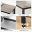 Console d'entrée étroite - table d'appoint à 3 niveaux avec tablettes, grège et noir
