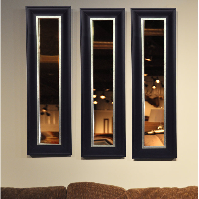 Ballinger Wood Flat Wall Mirror, 40.5" H x 12.5" W